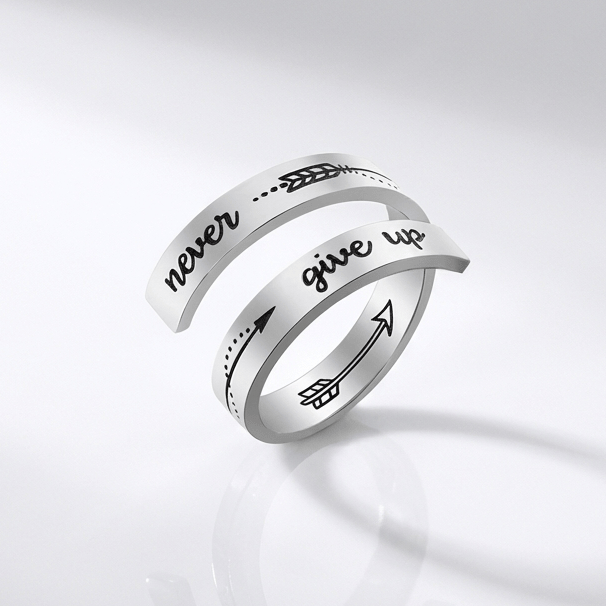 NEVER GIVE UP RING