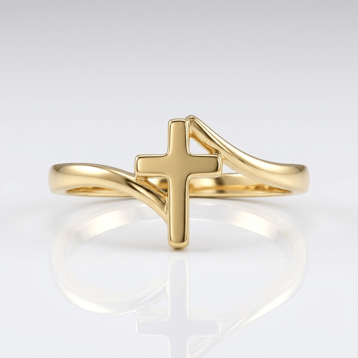 STAR CROSS GOLD RING - ADJUSTABLE