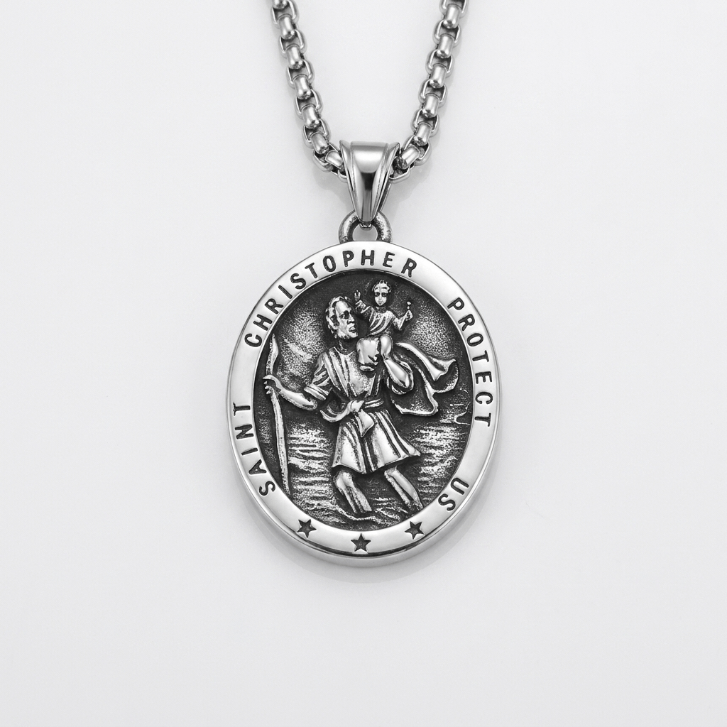 ST. CHRISTOPHER MEDAL NECKLACE
