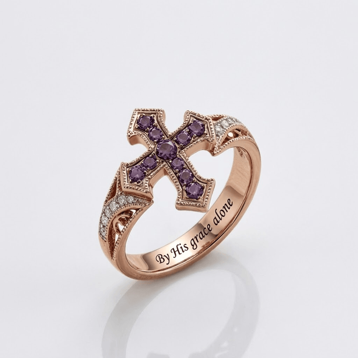 BY HIS GRACE PURPLE DIAMOND RING