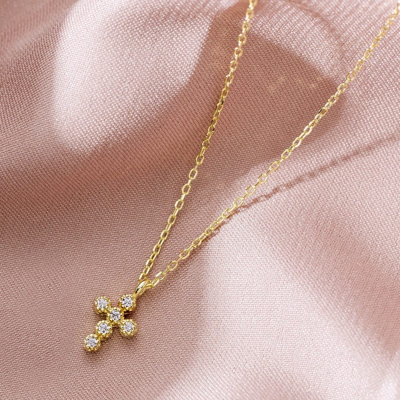 Simple Mini Cross Necklace Clavicle Chain