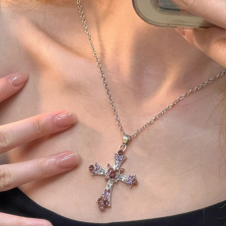 BLESSED GEMS CROSS NECKLACE