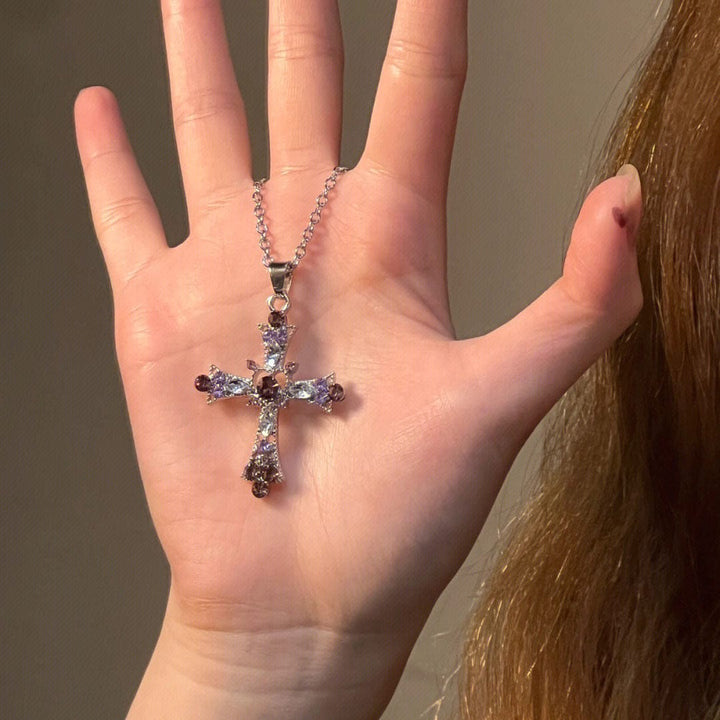 BLESSED GEMS CROSS NECKLACE