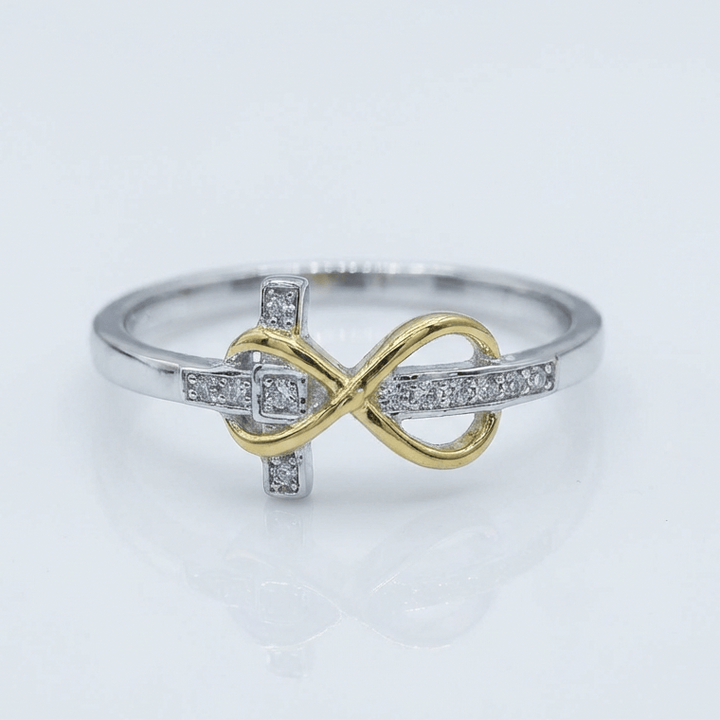 SILVER &amp; GOLD PLATED CROSS RING