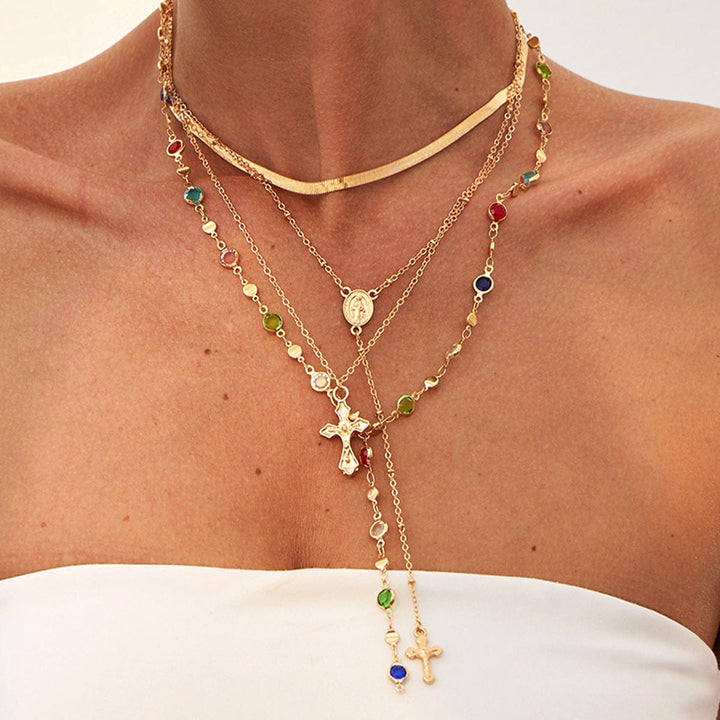 Hip Hop Diamond Cross Pendant Necklace