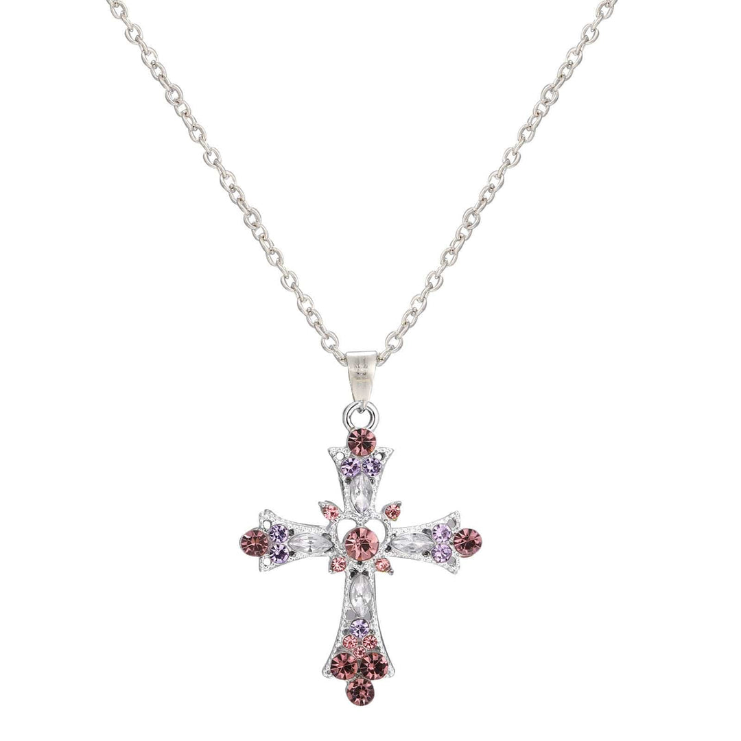 BLESSED GEMS CROSS NECKLACE