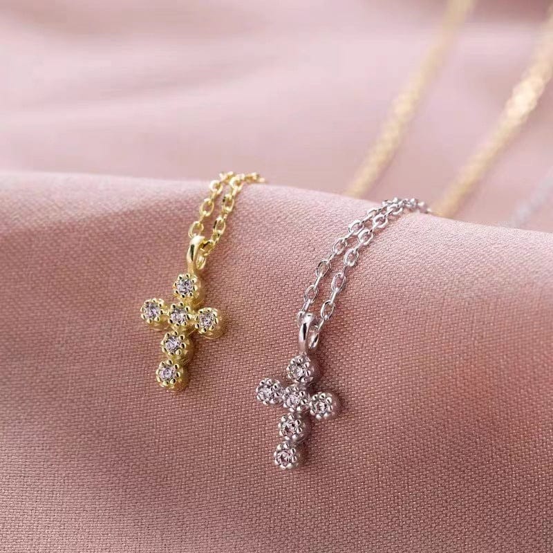 Simple Mini Cross Necklace Clavicle Chain