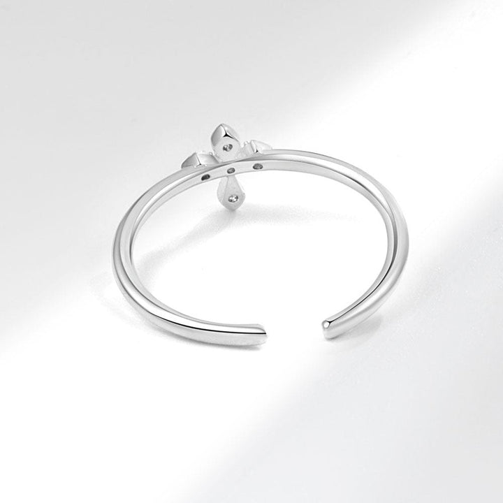 Womens Simple And Stylish Cross Ring