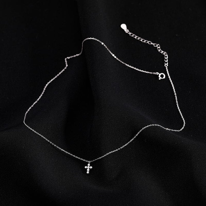 Simple Mini Cross Necklace Clavicle Chain