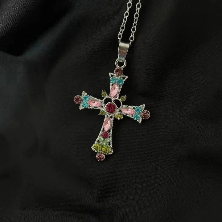 BLESSED GEMS CROSS NECKLACE