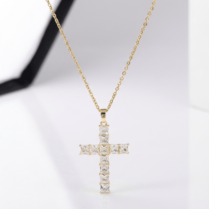 LUXURY LIGHT CROSS NECKLACE