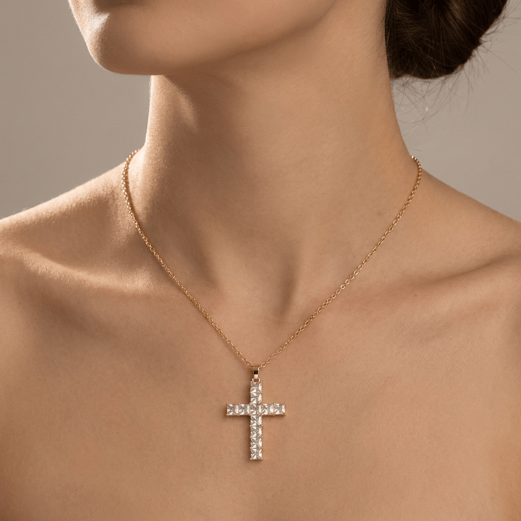 LUXURY LIGHT CROSS NECKLACE