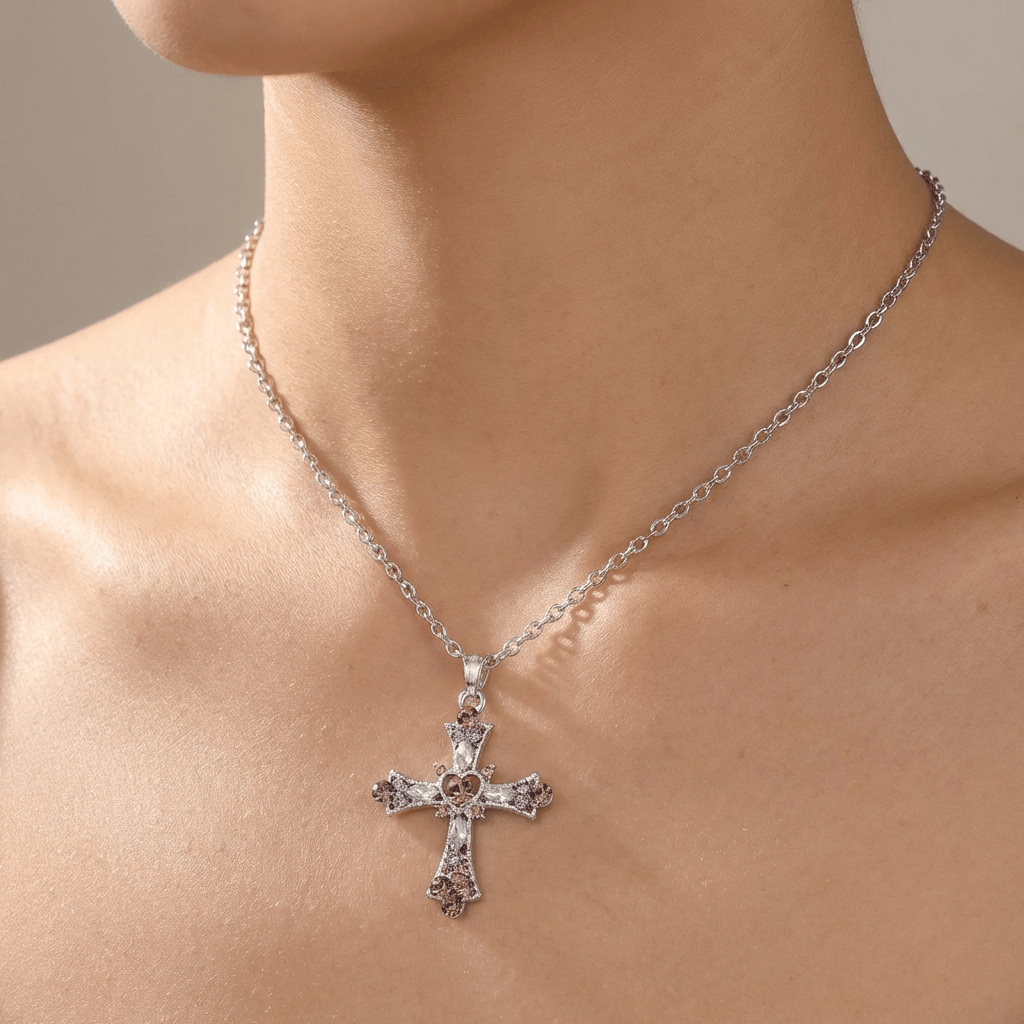 BLESSED GEMS CROSS NECKLACE