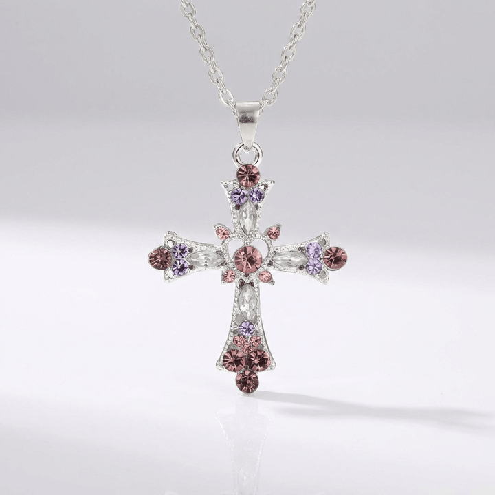 BLESSED GEMS CROSS NECKLACE