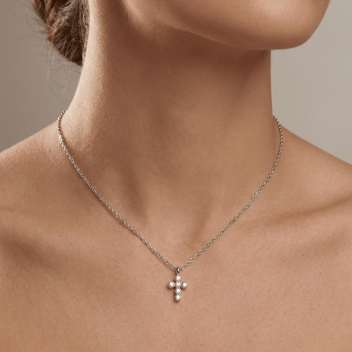Simple Mini Cross Necklace Clavicle Chain