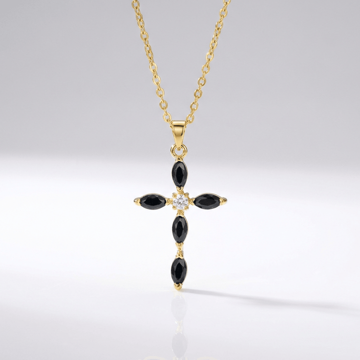 European And American Micro-Set Cross Necklace